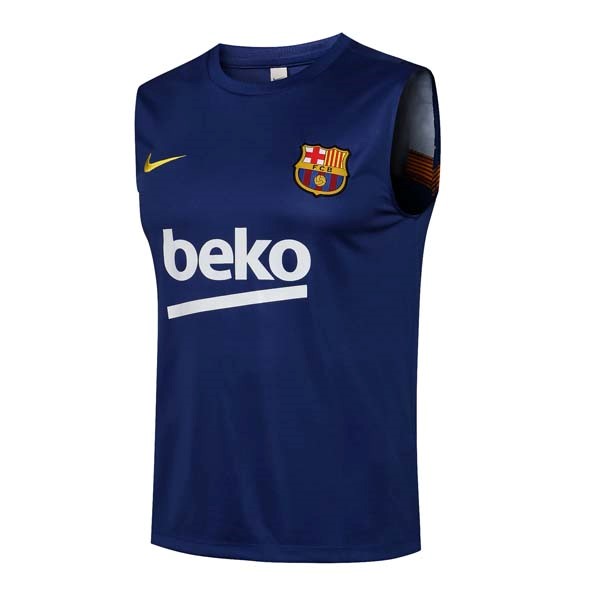 Trikot Barcelona Ärmellos 2022 Blau Schwarz Günstige Fußballtrikots